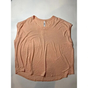 Athleta Shirt Women’s 3X Peach Sleeveless Scoop Neck Yoga Top Casual